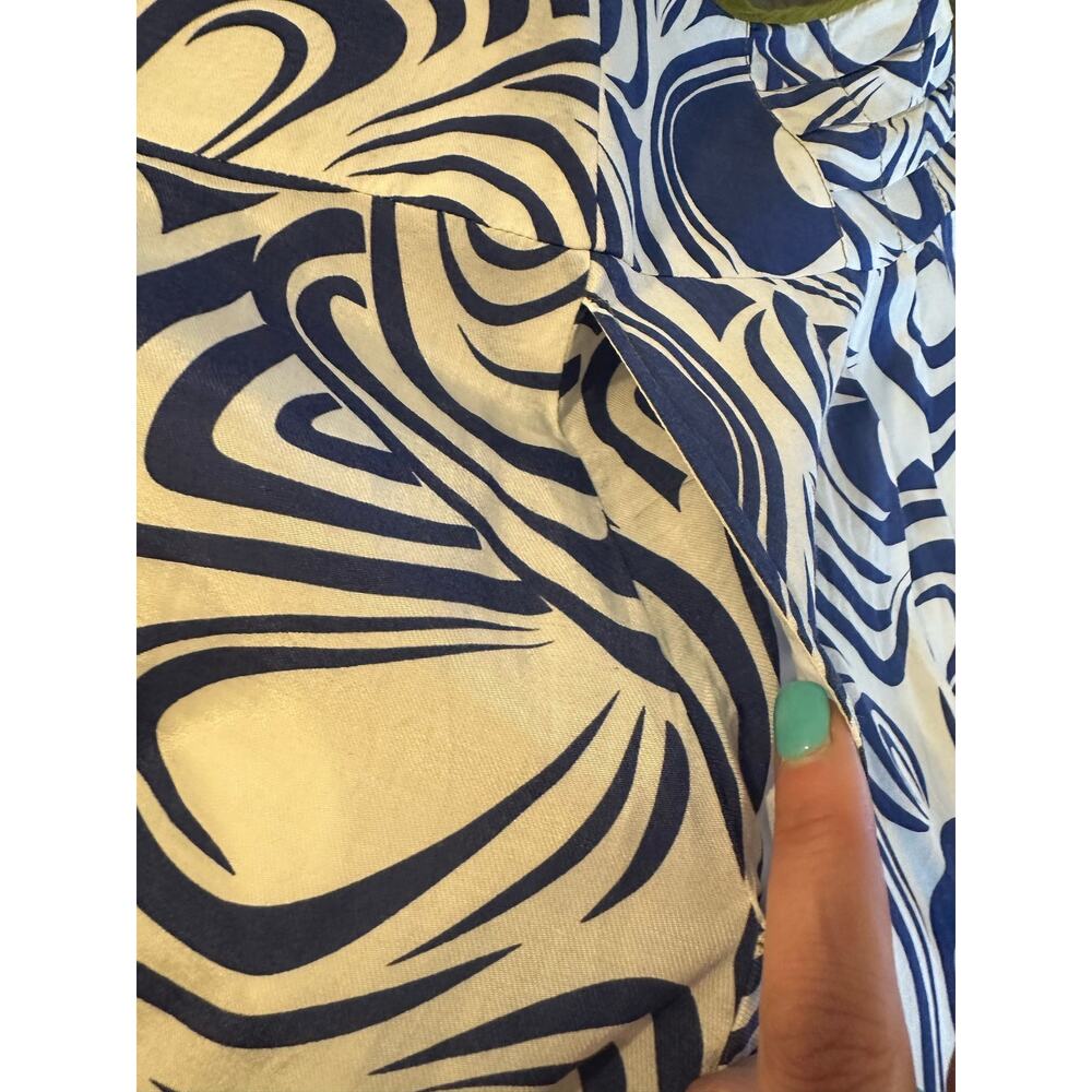Cabi #470 Lombard Blue Swirl Print Midi Skirt - Picture 7 of 7